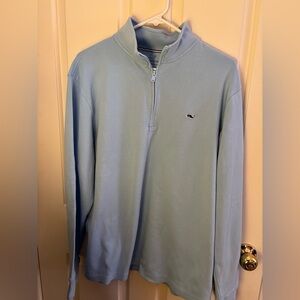 Vineyard Vines Sky Blue Zip-Up Sweater